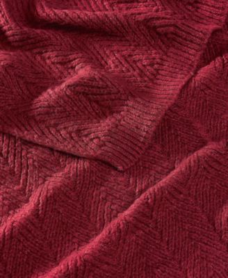 Chevron Faux Mohair Throw, 50" x 70"