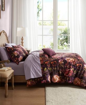 Seraphina Velvet Floral Print 4-Pc. Comforter Set, King