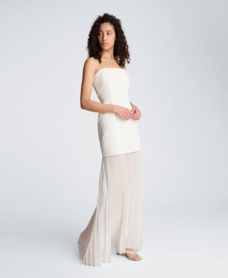 Women's Combo Pleated Midi Dress