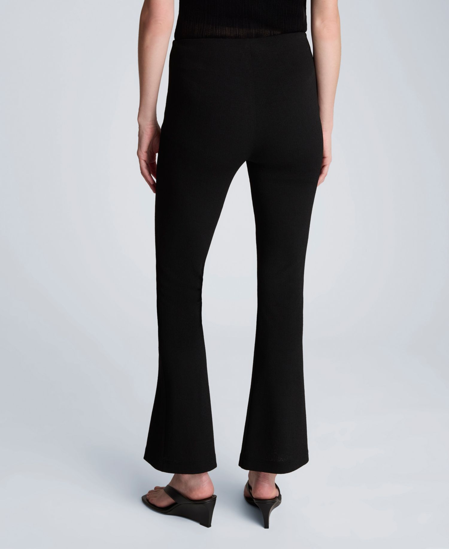 Textured Knit Pull On Flare Pant with Inner Short
