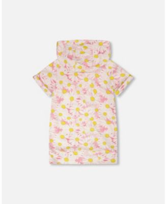 Toddler Girls French Terry Hooded Dress Printed Daisies