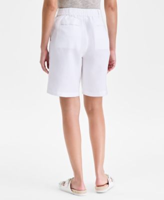 Women's 100% Linen Bermuda Shorts