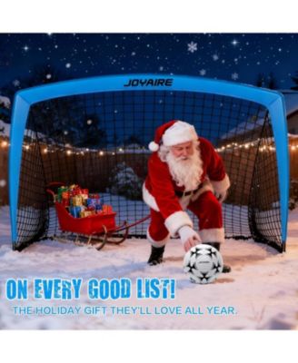 Pro-Grade 4x3ft Pop-Up Soccer Goal for Kids – Durable 5-Layer Tear-Resistant Net & 10mm Poles, Portable Training Set with Size 4 Ball