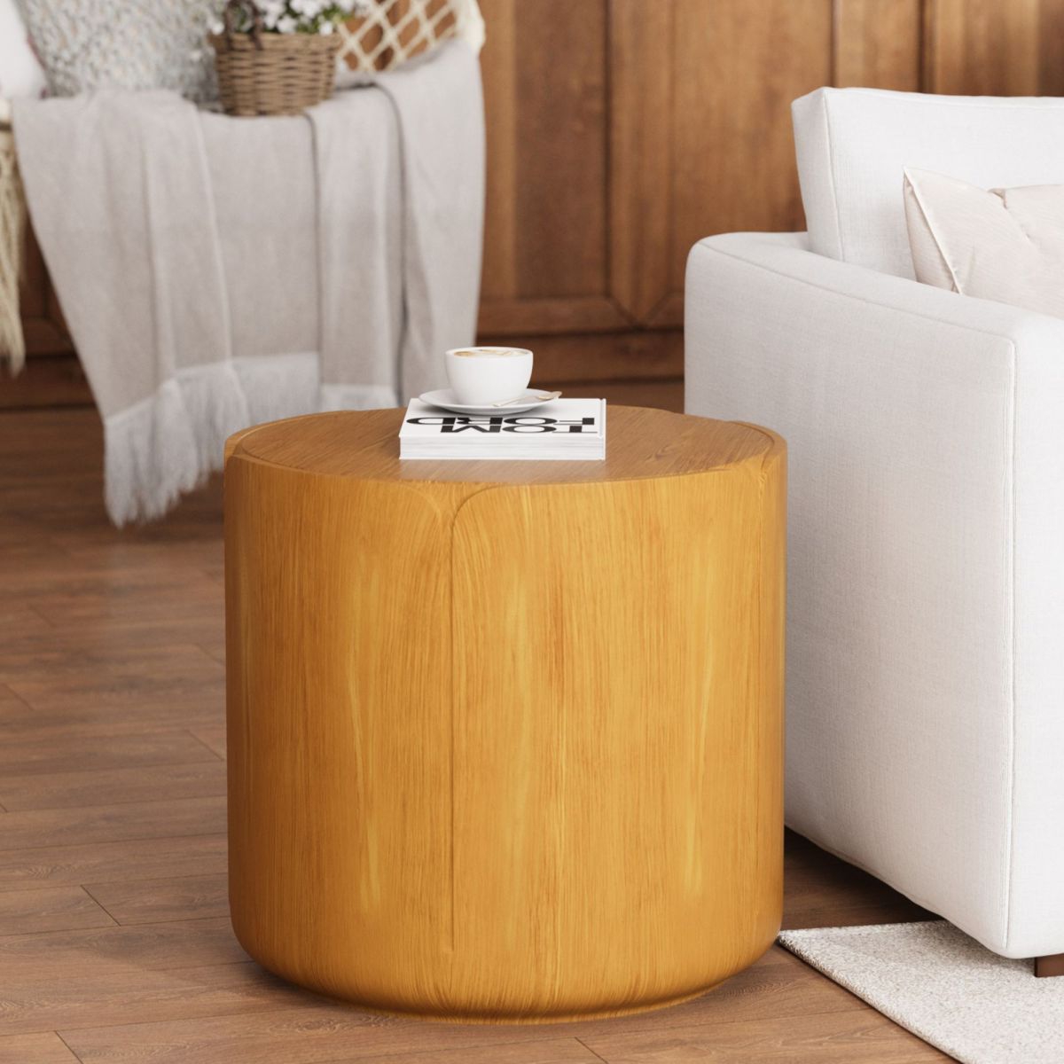Streamdale Furniture Modern Wood Grain Outdoor Indoor Side Table