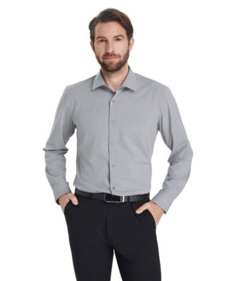 Men's Geometric Print Slim-Fit Dress Shirt