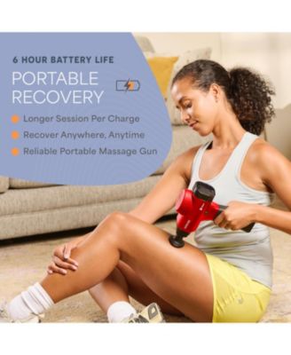 Sonic Pro Handheld Massage Gun – Deep Tissue Percussion Massager Gun for Athletes, 10 Speeds, 9 Heads, Portable Muscle Massager