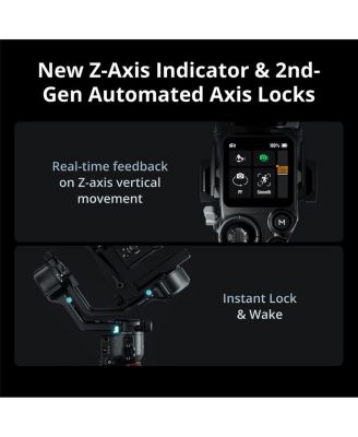 RS 5 Handheld Gimbal Stabilizer + Wireless Microphone Set + USB Wall Charger