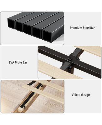 Metal Bed Frame w/Charging Station - No Box Spring Needed