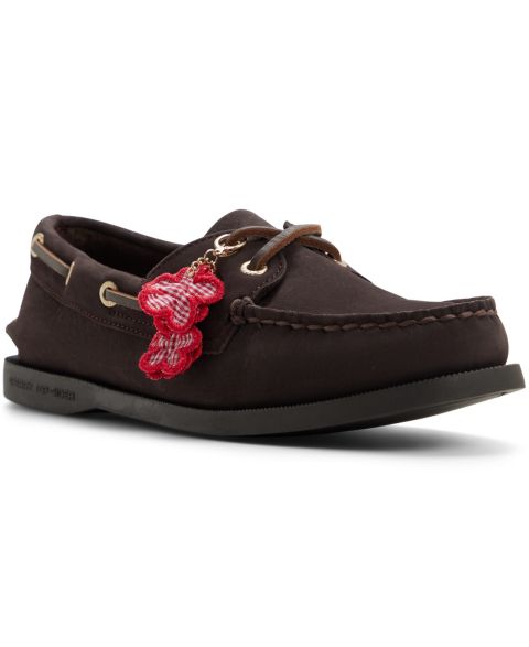 Женские туфли Sperry Authentic Original Two-Eye Round Toe Boat, цвет: Тёмный коричневый