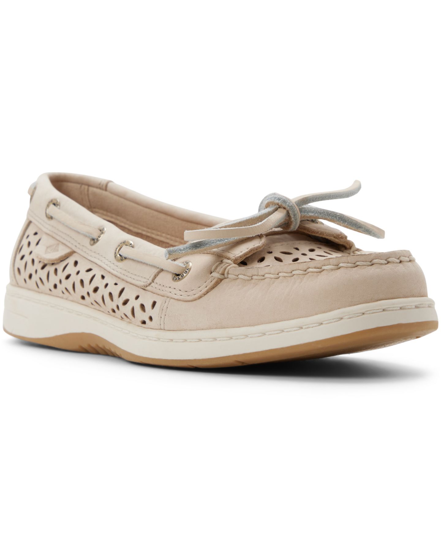 Женские туфли Sperry Angelfish Perforated Lace-Up Boat, цвет: Opal — фото 1