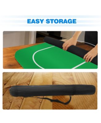 70" x 35" Casino Card Game Tabletop Layout Mat with Carrying Bag, Non-Slip Rubber Layout Mat