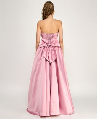 Juniors' Strapless Ball Gown