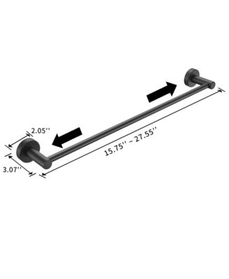 Adjustable Bathroom Accessories Set, 3-Piece Towel Bar Set, Thicken Space Aluminum Bathroom Hardware Set -