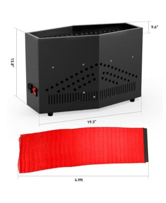 120W Realistic Flame Effect Light - 5ft Safe LED Fire for Halloween & Stage Decor