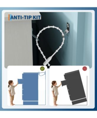 Modern 5-Drawer Tall Dresser for Bedroom, Wood Chest of Drawers with Silent Closing Slides, Water-Resistant White Storage Organizer