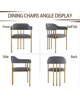 Dining Chair 2505  Fabric Golden Finish