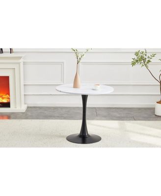  Round Dining Table, 31.5" Tulip Bistro Table for Kitchen, Living Room, Cafe