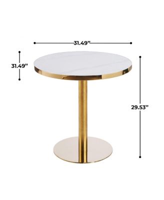 Streamdale 31.5" Mid-Century Modern Pedestal Table - Dining/Coffee Table for 4-6, MDF
