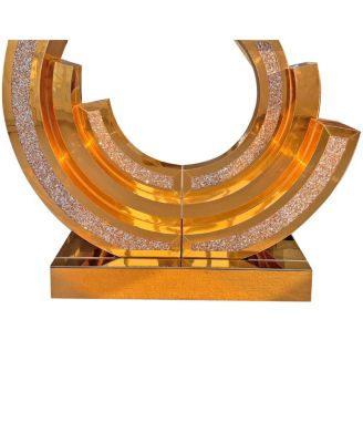 Crushed Diamond Mirrored Console Table