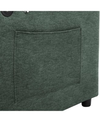  55.9" Convertible Sofa Bed Loveseat with 3 USB Ports & Side Pockets