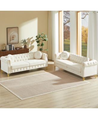 Velvet Fabric Customizable Armrest Sofa