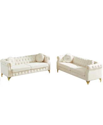 Velvet Fabric Customizable Armrest Sofa