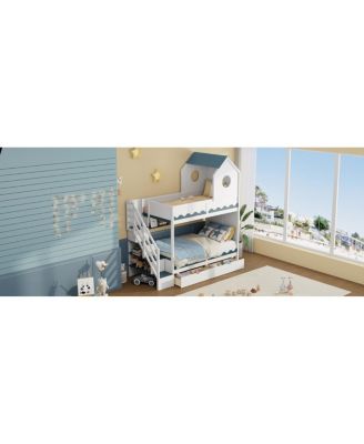 House Bed Frame and Drawer, Staircase, LED