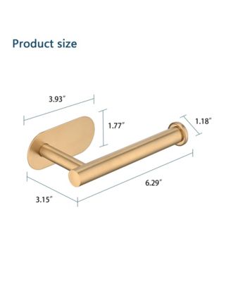 Self Adhesive Toilet Paper Holder - Stainless Steel, Rustproof, No Drilling, Wall Mount Bathroom Tissue Holder for Bathroom