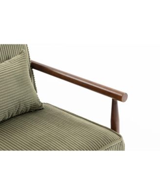 Storage Chair, Mid Century Modern Accent Chair with Wood Frame