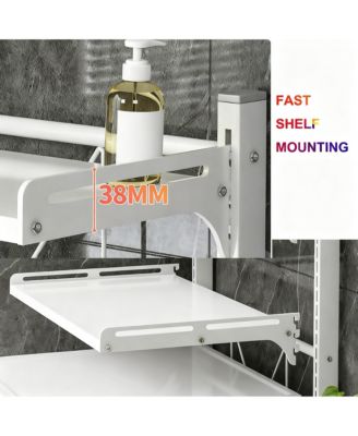 3 Tier Metal Adjustable Over the Toilet Storage Rack – Bathroom Organizer