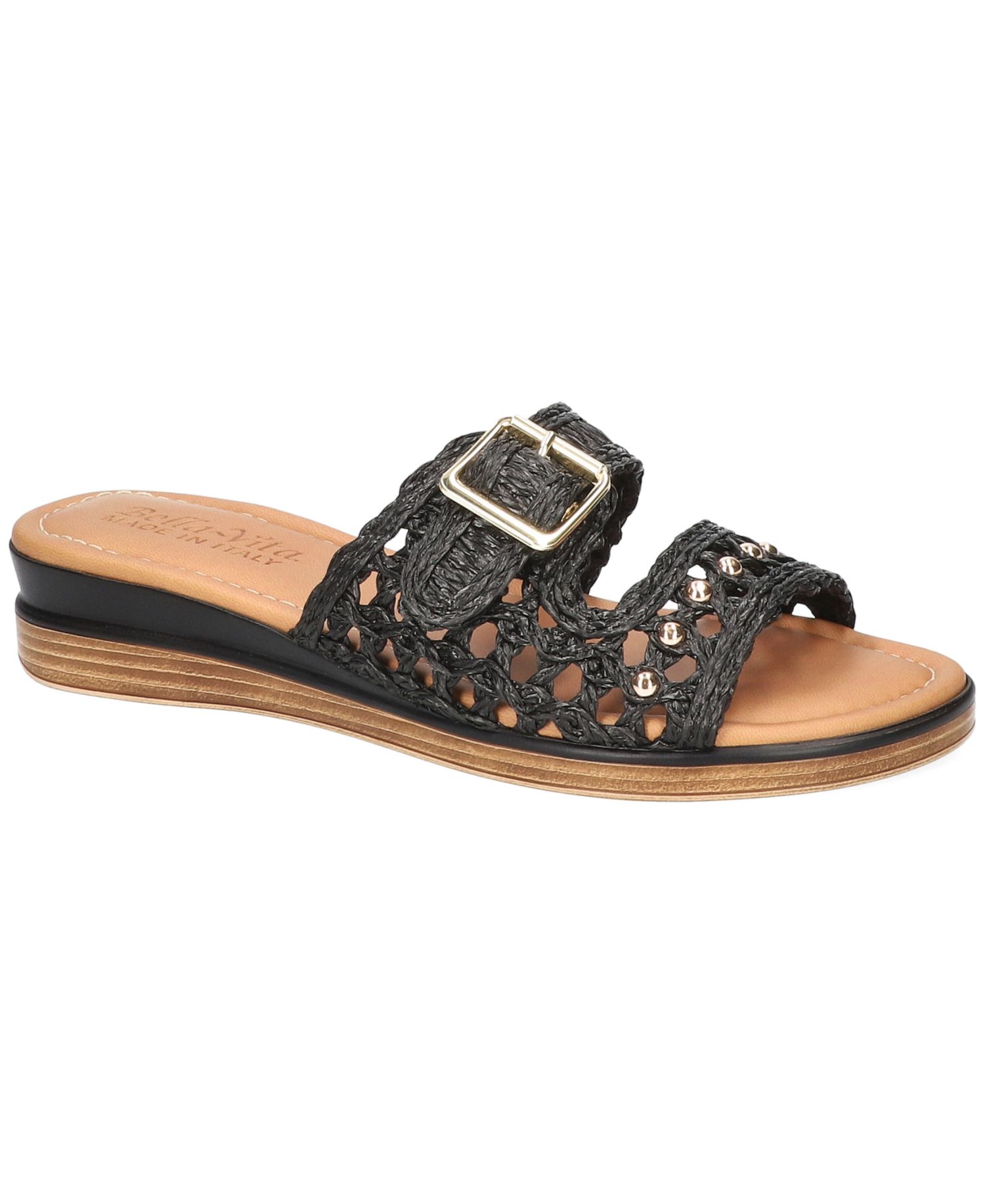 Women's Bar-Italy Slip-On Wedge Sandals