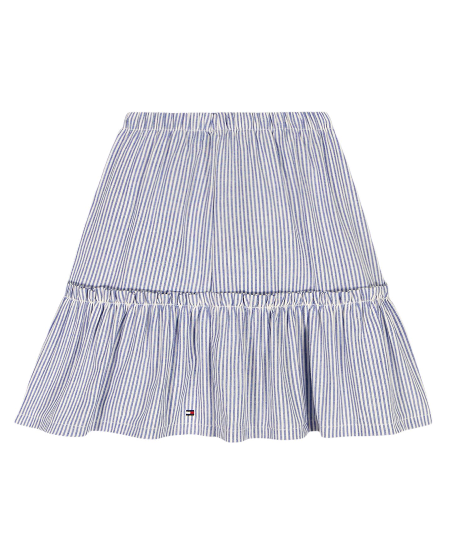Юбка Tommy Hilfiger Ithica Stripe Tiered для девочек, цвет: Белый / Синий — фото 4