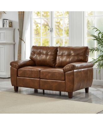 Modern Faux Leather 3-Seater & Loveseat Sofa with Storage