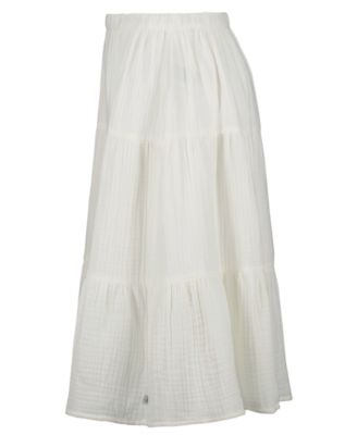 Girls' 7-16 Crinkle Knit Tiered Skirt