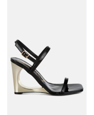 Womens Ladra Metallic Fantasy Wedge Heel Sandals