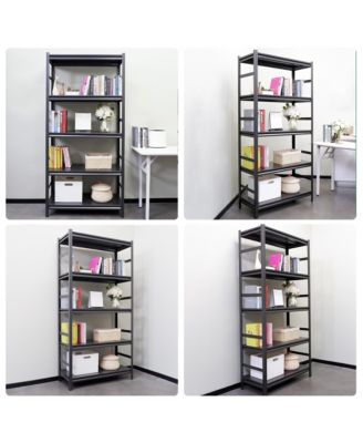 5-Tier Storage Rack, Heavy-Duty Metal Shelving Unit with Adjustable Shelves for Garage, Warehouse and Commercial Use