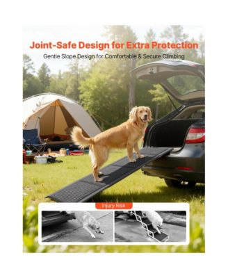 Folding 63" Dog Ramp for SUV & Truck, Non-Slip Portable Ramp for Medium & Large Dogs