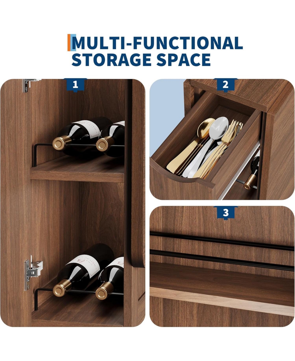 gaomon Space Saving Folding Dining Table with Storage