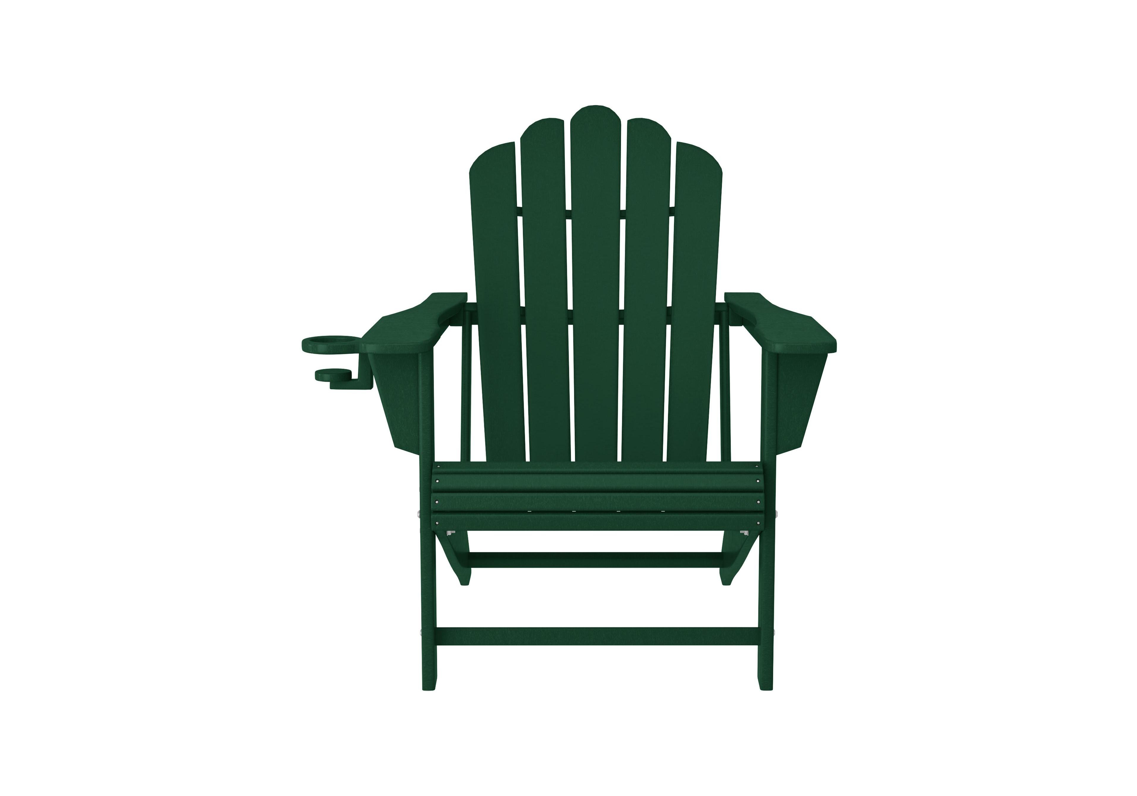 WestinTrends Outdoor Patio Hdpe Adirondack Chair With Cup Holder
