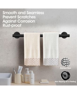 14 Pieces Wall-Mounted Bathroom Hardware Accessory Set, Stainless Steel Towel Bar Set for Bathroom, Kitchens and Bedroom
