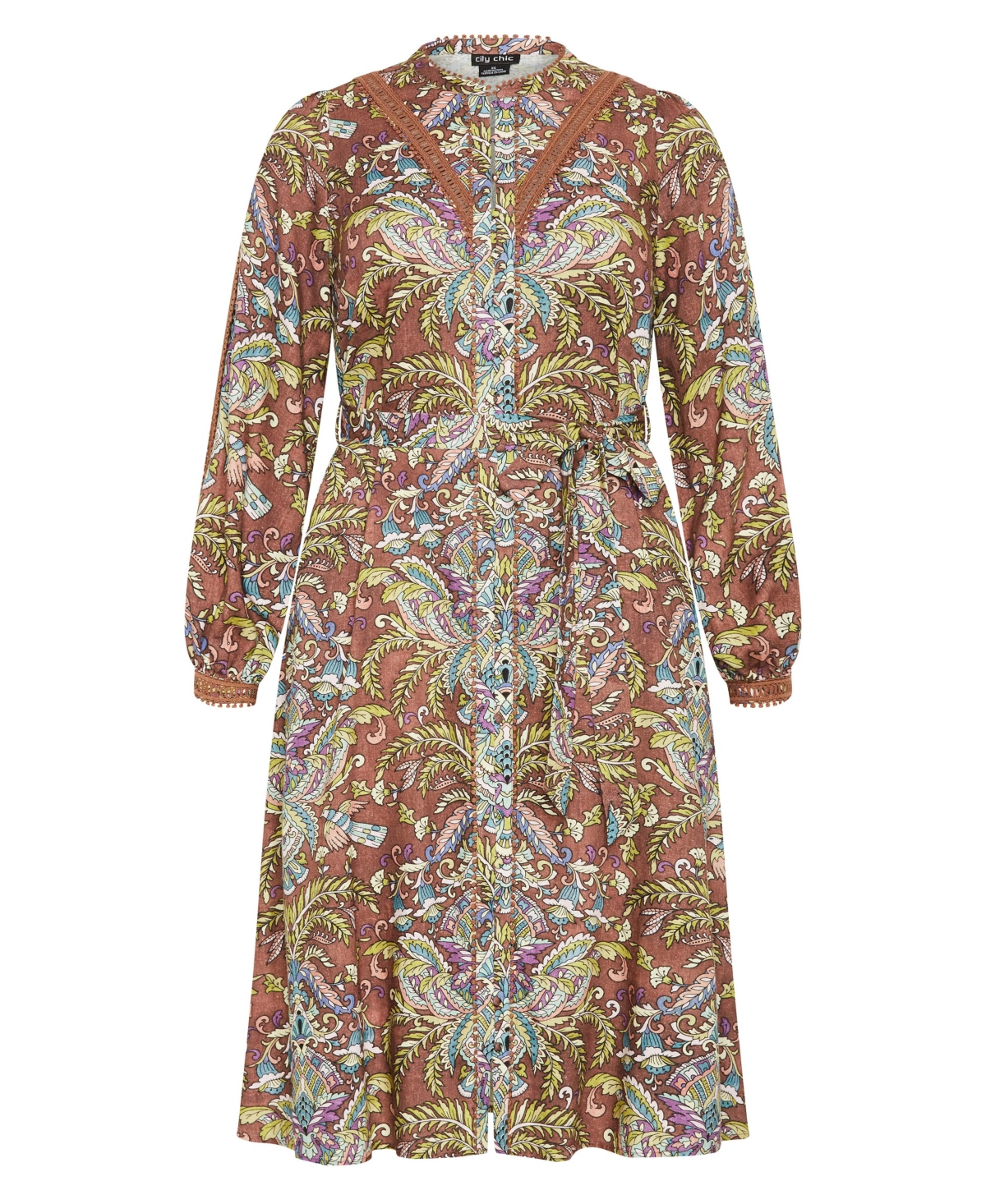 City Chic Plus Mysteria Print Dress