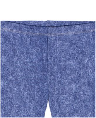 Girls' 2T-6X Puff-Sleeve Plaid Tunic Top and Capri Jeggings, 2-Piece Set