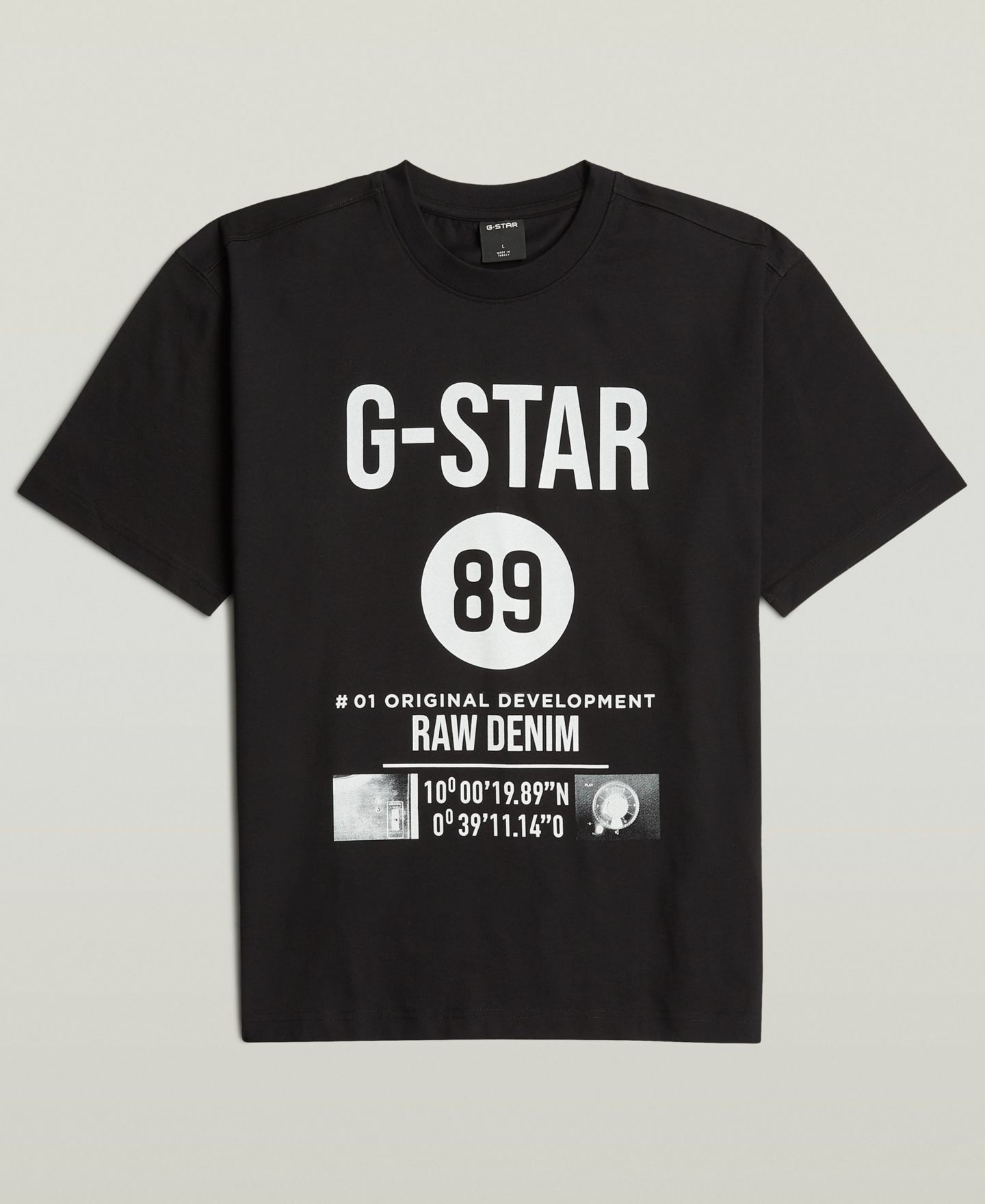 Мужская футболка G-Star Raw Graphic Regular-Fit, цвет: Чёрный — фото 6