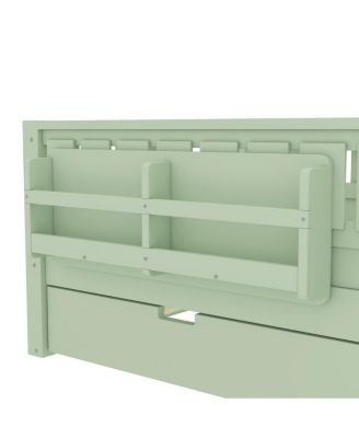 Twin Bookshelf Bed with Staircase, Trundle