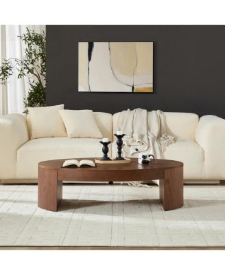 Modern Luxury Oval Coffee Table Center Table for Living Room