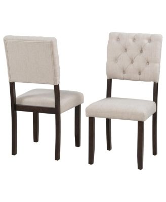 6-Piece Dining Set with Special-shaped Legs & Foam Seat Backs