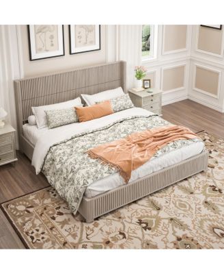 Solid Wood Platform Bed Frame w/ Headboard