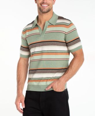 Men's Short-Sleeve Johnny Collar Sweater