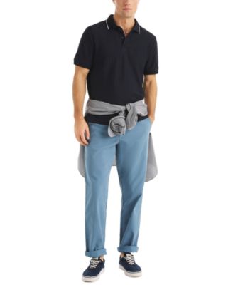 Men's Herringbone Short-Sleeve Polo Shirt