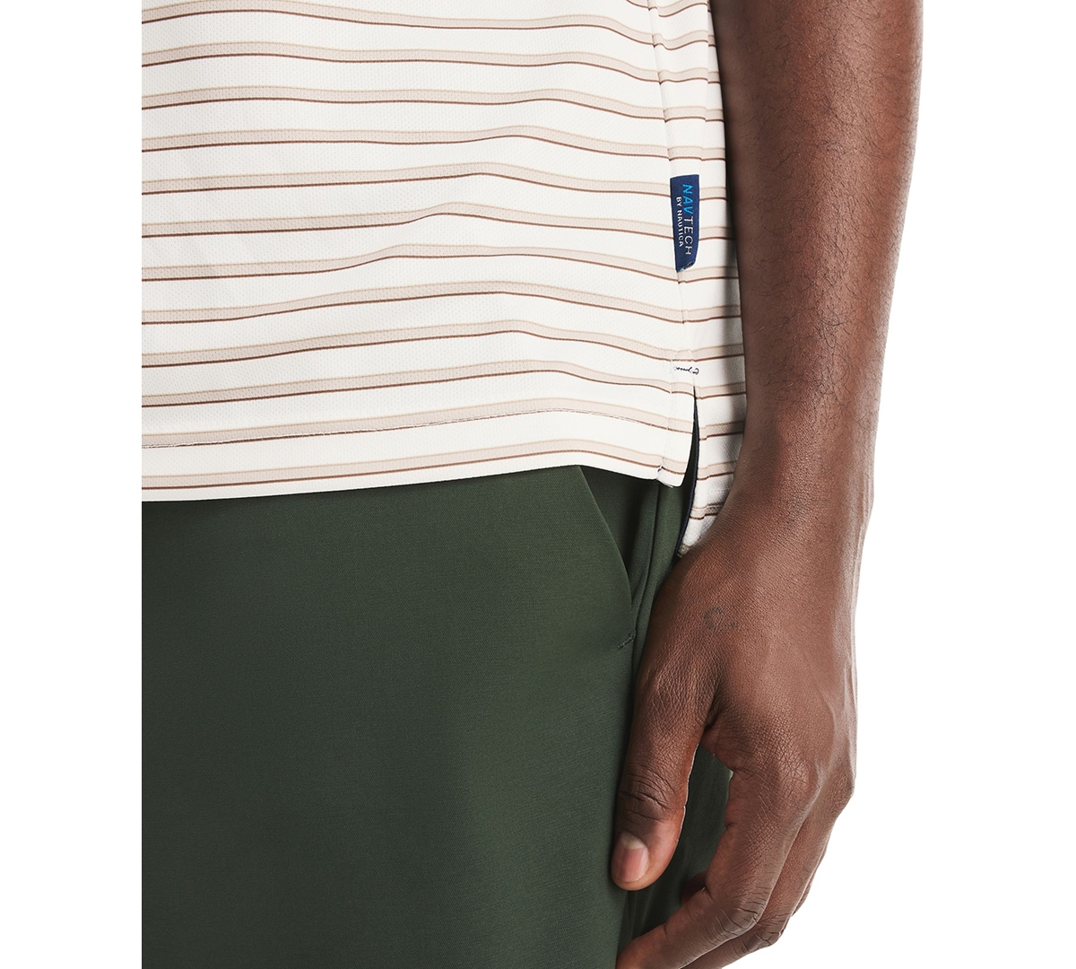 Nautica Men's Short-Sleeve Stripe Print Golf Polo Shirt